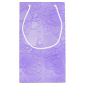 Playful Purple Graphic Heart Pattern Design Kleine Geschenktüte (Rückseite)