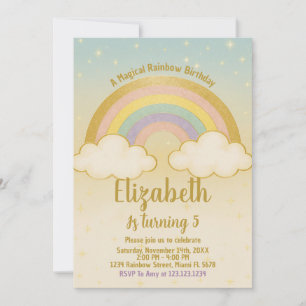 Playful Rainbow Birthday Einladung