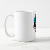 Playful Red Devil - Cartoon, Charakter, Rot, Kawai Kaffeetasse (Links)
