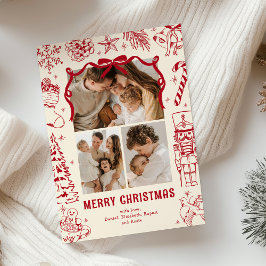 Playful Red Doodle 3 Foto Weihnachten