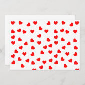 Playful Red Hearts Einladung (Vorne/Hinten)