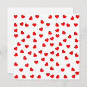 Playful Red Hearts Feiertagskarte (Vorne/Hinten)