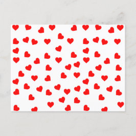 Playful Red Hearts Feiertagspostkarte