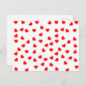 Playful Red Hearts Feiertagspostkarte (Vorne/Hinten)