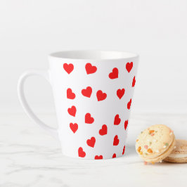 Playful Red Hearts Milchtasse