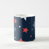 Playful Red White Blue Star Notebook Kaffeetasse (Mittel)