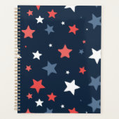 Playful Red White Blue Star planner Planer (Vorderseite)