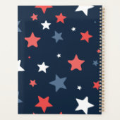 Playful Red White Blue Star planner Planer (Rückseite)