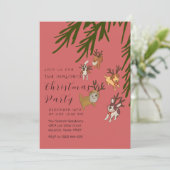 Playful Reindeer Dogs Christmas Illustration Einladung (Stehend Vorderseite)