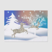 Playful Reindeer Holiday Papiere Seidenpapier (Vorderseite)
