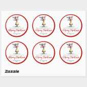 Playful reindeer quirky holiday sticker design (Blatt)