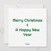 Playful Rentier Tragen einer Herzbrille Feiertagskarte (Rückseite)