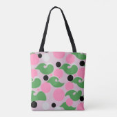 Playful Retro Swirl Pattern Tasche (Rückseite)