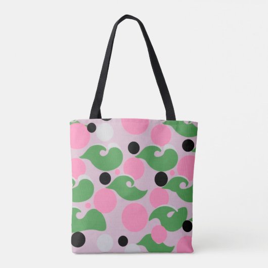 Playful Retro Swirl Pattern Tasche (Rückseite)