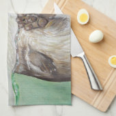 Playful River Otter Painting Geschirrtuch (Viertel Falte)