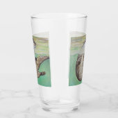 Playful River Otter Painting Glas (Rechts)
