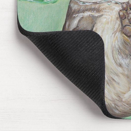 Playful River Otter Painting Mousepad (Ecke)