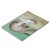 Playful River Otter Painting Notizblock (Linke Seite)