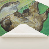 Playful River Otter Painting Sherpadecke (3/4)