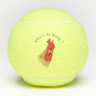 Playful Rooster Tennis Balls - What's So Funny Tennisbälle
