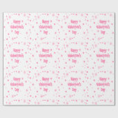 Playful Rosa Red Valentine Text Geschenkpapier (Flach)
