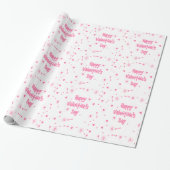 Playful Rosa Red Valentine Text Geschenkpapier (Ungerollt)