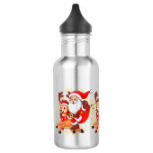 **"Playful Santa Claus Design – Fun and Festive Ch Edelstahlflasche (Links)