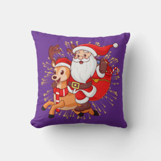 **"Playful Santa Claus Design – Fun and Festive Ch Kissen