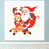 **"Playful Santa Claus Design – Fun and Festive Ch Leinwanddruck (Insitu (Holzboden))