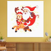 **"Playful Santa Claus Design – Fun and Festive Ch Leinwanddruck (Insitu (Wohnzimmer))