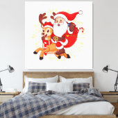 **"Playful Santa Claus Design – Fun and Festive Ch Leinwanddruck (Insitu (Schlafzimmer))