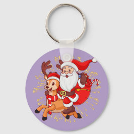**"Playful Santa Claus Design – Fun and Festive Ch Schlüsselanhänger