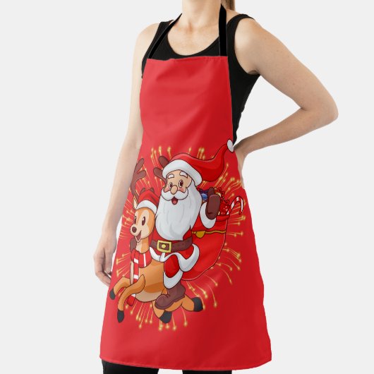 **"Playful Santa Claus Design – Fun and Festive Ch Schürze (InSitu)