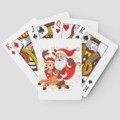 **"Playful Santa Claus Design – Fun and Festive Ch Spielkarten (Rückseite)