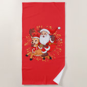 **"Playful Santa Claus Design – Fun and Festive Ch Strandtuch (Vorderseite)