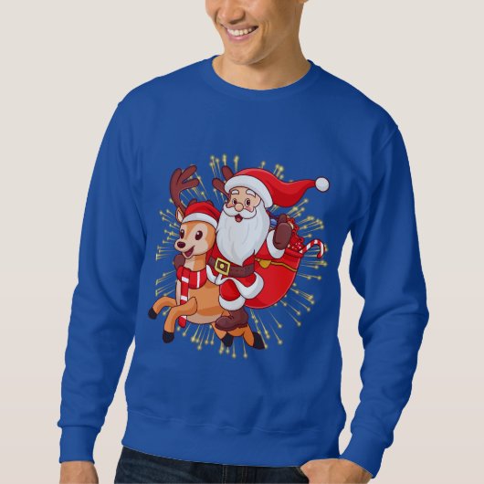 **"Playful Santa Claus Design – Fun and Festive Ch Sweatshirt (Vorderseite)