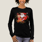 **"Playful Santa Claus Design – Fun and Festive Ch Tri-Blend Shirt (Vorderseite)