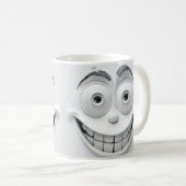 Playful Sarcastic Face 3D Mug Wrap Design Kaffeetasse (VorderseiteRechts)