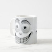 Playful Sarcastic Face 3D Mug Wrap Design Kaffeetasse (Vorderseite Links)