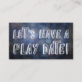 Playful Schriftart Dark Blue Grunge Mommy Play Dat Telefonnummerkarte