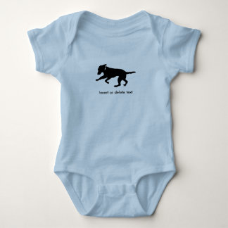 Playful schwarzer Labrador des Babybodysuits Baby Strampler
