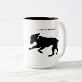 playful schwarzer Labrador Zweiton 15oz Tasse (VorderseiteRechts)