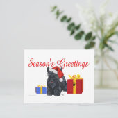 Playful Scottish Terrier Greetings Postkarte (Stehend Vorderseite)