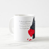 Playful Scottish Terrier Valentine Tasse (Vorderseite Links)
