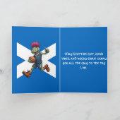 Playful Scottish Thistle Rugby Illustration Karte (Innenseite)