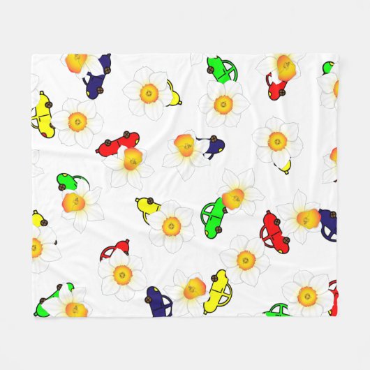 Playful Scribble Pattern Blanket Fleecedecke (Vorderseite (Horizontal))