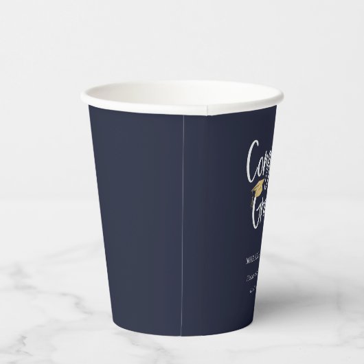 Playful Script Graduation Party Pappbecher (Rechts)