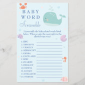 Playful Sea Life Baby Word Scramble Game Flyer (Vorne)