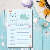 Playful Sea Life Baby Word Scramble Game Flyer
