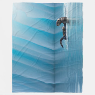 Playful Sea Otter Fleecedecke